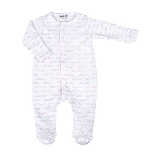 Little Sister Print Footie