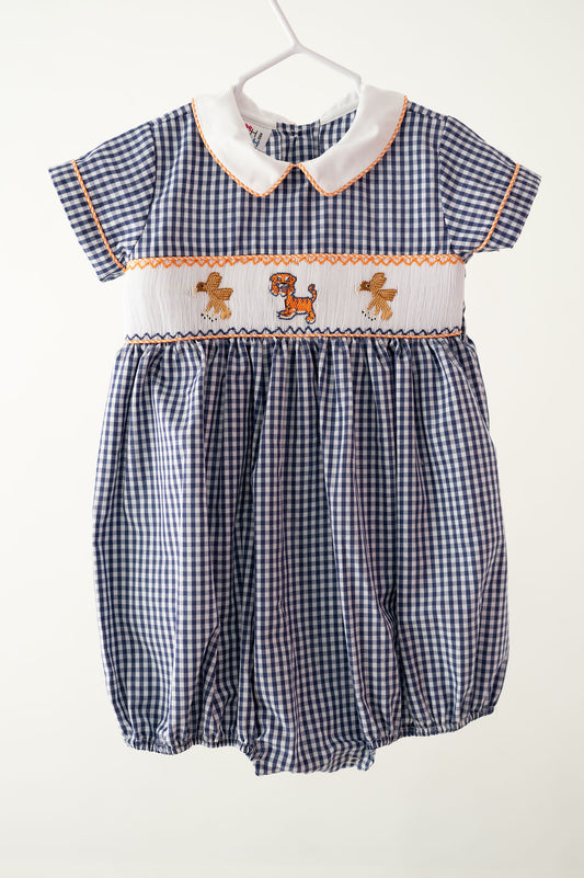 Auburn Smocked Boy Bubble