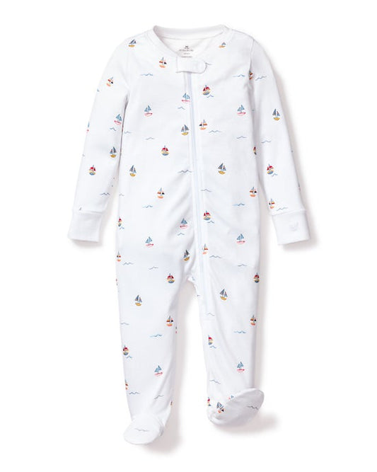 Boy PJ Footie Bateau Print